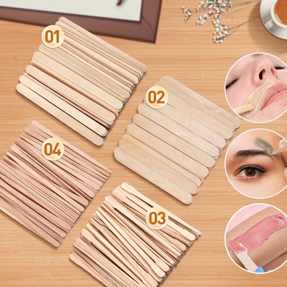 Hair Wax Stick - 500/200/100 шт. деревянные палочки для удаления