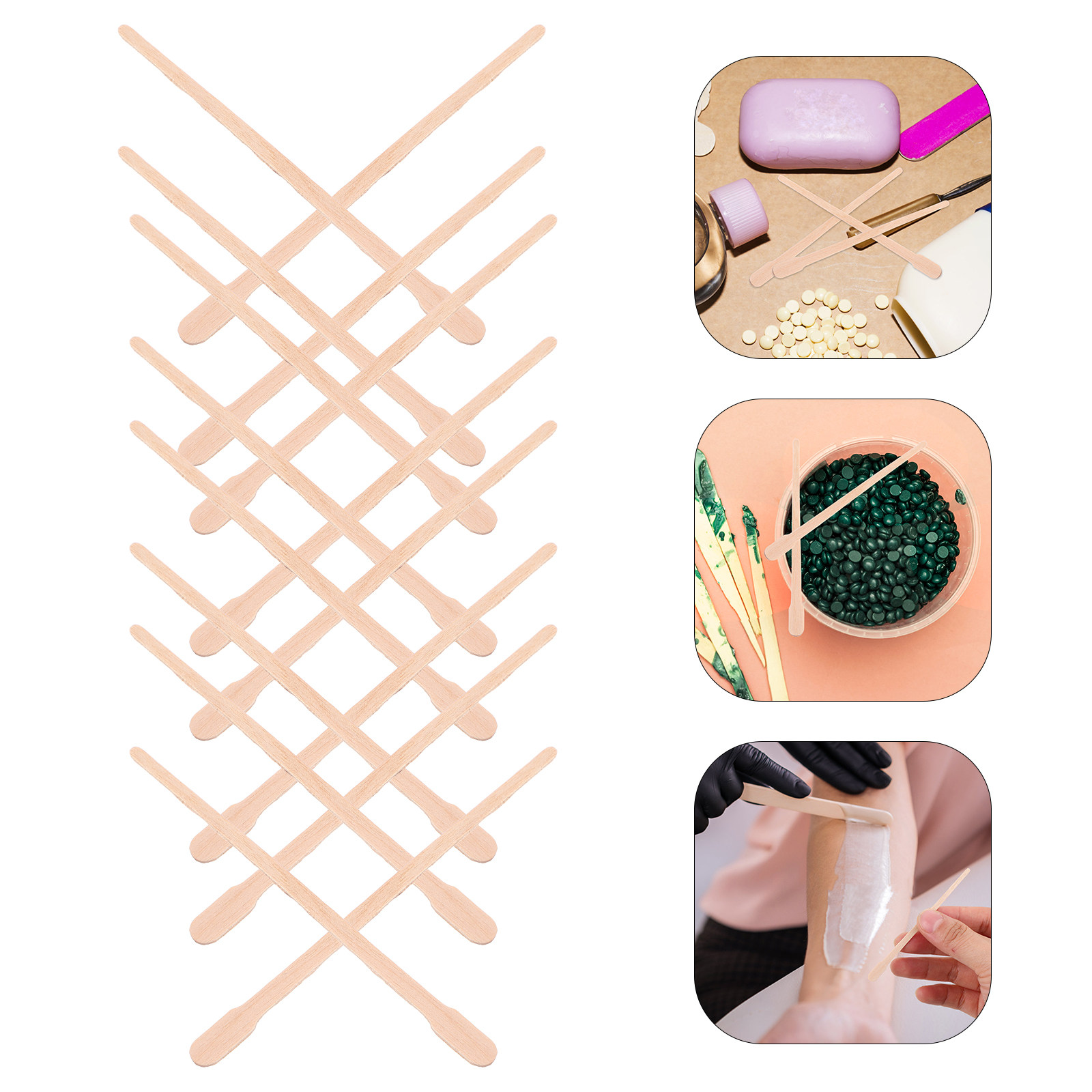 Hair Wax Stick - 1000 шт. деревянных палочек для восковой