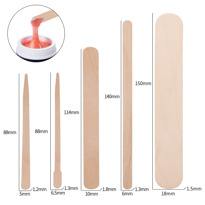 Hair Wax Stick - 100 шт., одноразовые депрессоры для тела