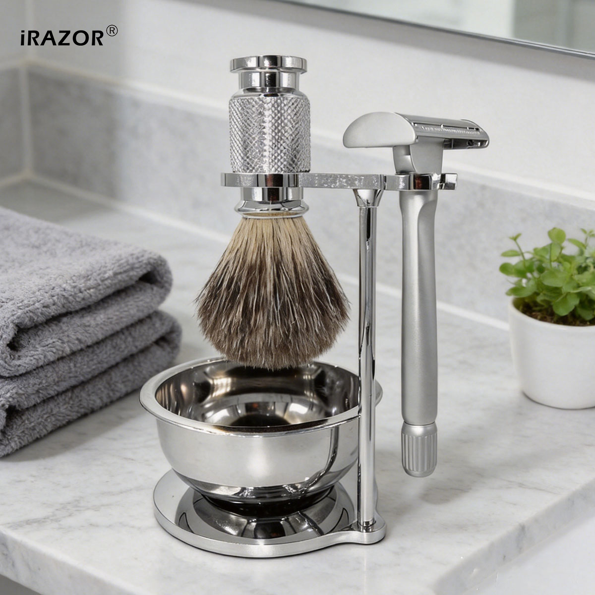 Набор безопасной бритвы iRAZOR – обзор и цена Mens Grooming Kit Gift